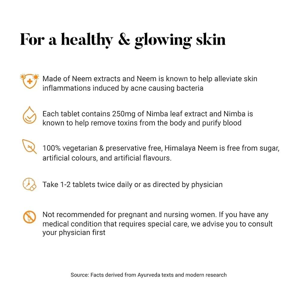 Himalaya Wellness Pure Herbs Neem Skin Wellness, 60 Tablets-8.webp